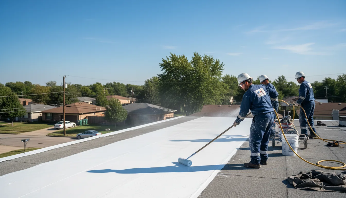 Commercial roof coating in Apache, OK near me